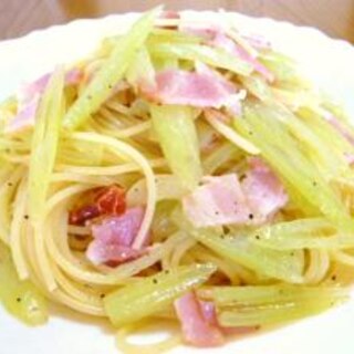 簡単！絶品！　ふきとベーコンのパスタ♪